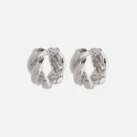 luv aj louise silver huggies earrings - KITH-SHOP