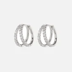 luv aj pav margaux huggie earrings silver - KITH-SHOP