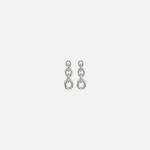 luv aj pave loop stud earrings silver - KITH-SHOP