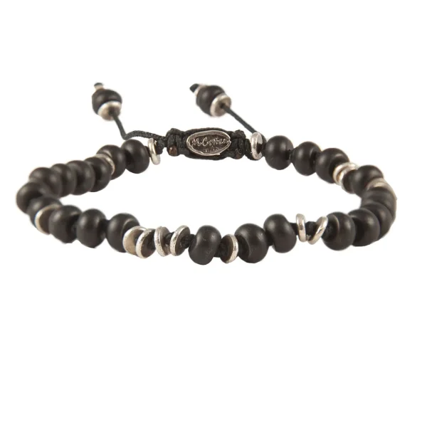 m cohen frosted black onyx jointed gemstone templar bracelet - KITH-SHOP