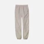 mademe pink checkered logo track pants - KITH-SHOP