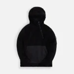 maharishi asymmetric hooded sweatshirt black - KITH-SHOP