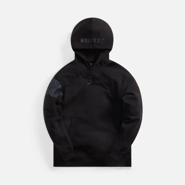 maharishi snake vs eagle hooded sweatshirt black - KITH-SHOP