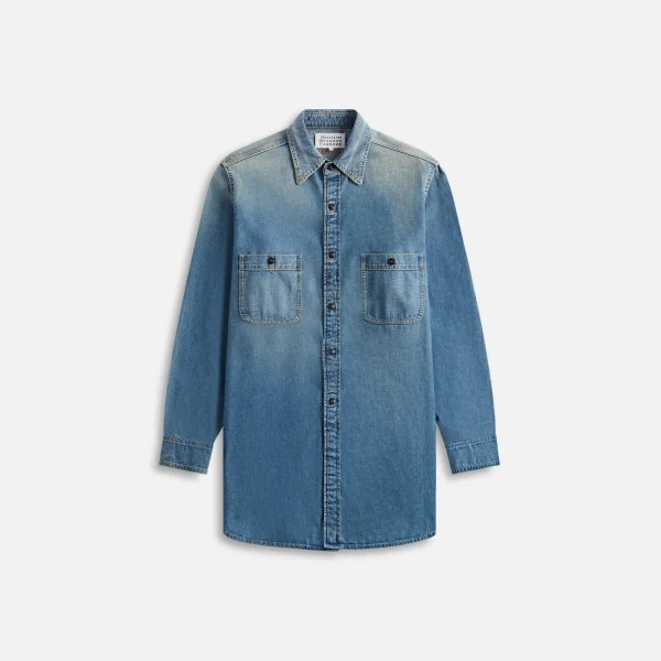 maison margiela blue denim shirt - KITH-SHOP