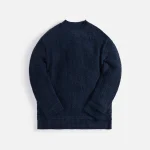 margiela 7 gauge raw woven knit sweater blue - KITH-SHOP