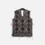 margiela men s classic argyle sweater in grey - KITH-SHOP