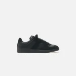 margiela replica tonal black leather sneakers - KITH-SHOP