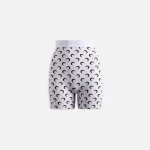 marine serre white moon printed jersey mini shorts - KITH-SHOP