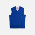 marni v neck virgin wool sweater in bluette - KITH-SHOP