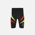 martine rose trebor short in black lime and red - KITH-SHOP