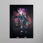 marvel kith venom carnage lenticular poster multi colored - KITH-SHOP