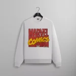 marvel x kith vintage nelson crewneck sweatshirt white - KITH-SHOP