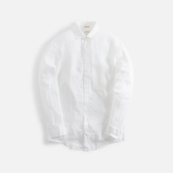 massimo alba canary shirt in lightweight pepe fabric - KITH-SHOP