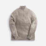 massimo alba grey cashmere half zip sweater - KITH-SHOP