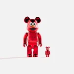 medicom toy be rbrick elmo chrome version 100 400 set - KITH-SHOP