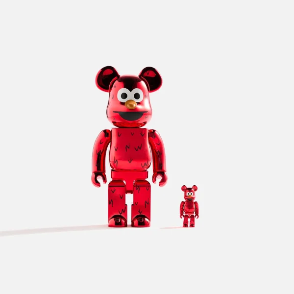 medicom toy be rbrick elmo chrome version 100 400 set - KITH-SHOP