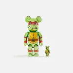 medicom toy be rbrick teenage mutant ninja turtles raphael chrome version 100 400 set - KITH-SHOP