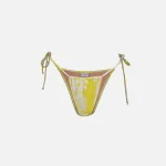 melissa simone string bottom bikini yellow and white - KITH-SHOP