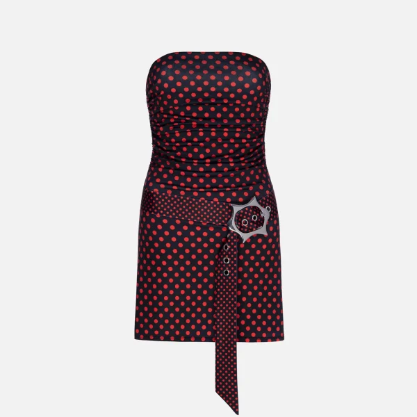 miaou black polka dot alisha dress - KITH-SHOP