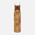 miaou gia lace dress in orange - KITH-SHOP