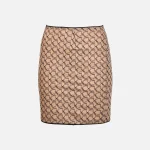 miaou mini moni nude monogram skirt - KITH-SHOP