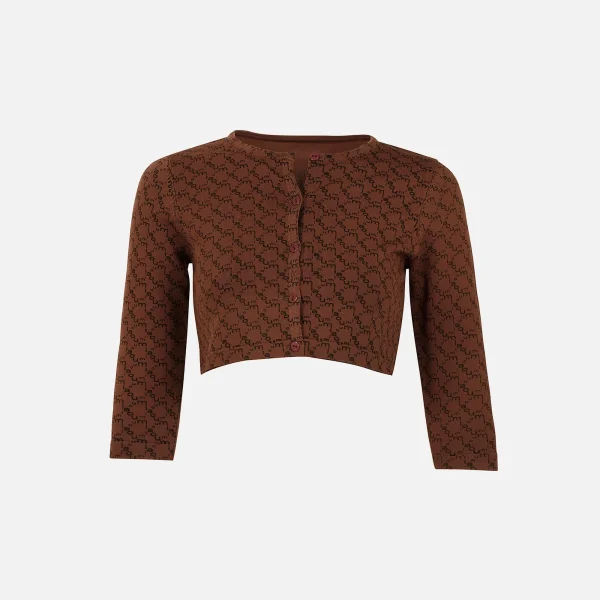 miaou the cardi mocha jacquard lounge cardigan - KITH-SHOP