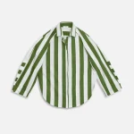 mikoh green and white striped paseo shirt - KITH-SHOP