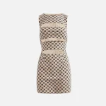 misbhv elena mini tank dress in beige - KITH-SHOP