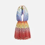 missoni multicolor chevron design short cover up - KITH-SHOP