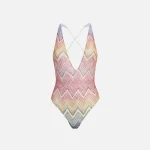 missoni multicolor chevron one piece swimsuit - KITH-SHOP