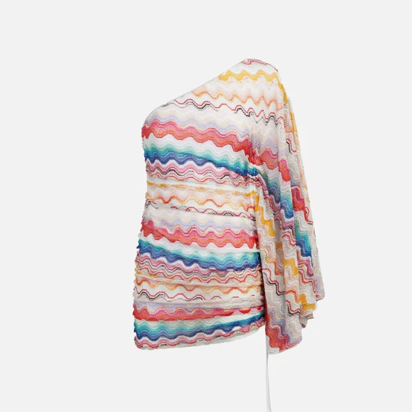 missoni short multicolor coverup in white base - KITH-SHOP