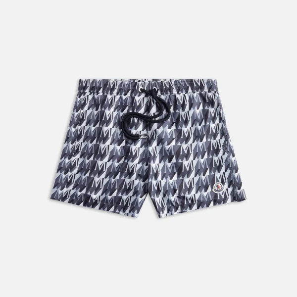 moncler black and white swim shorts - KITH-SHOP