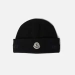 moncler black beanie hat for men women - KITH-SHOP