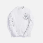 moncler crewneck sweater heather grey - KITH-SHOP