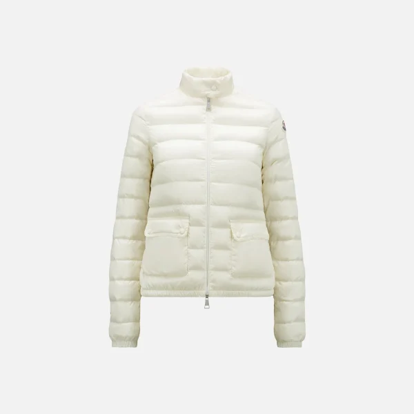 moncler lans lightweight down puffer jacket white - KITH-SHOP