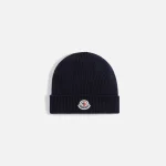 moncler navy wool beanie hat - KITH-SHOP