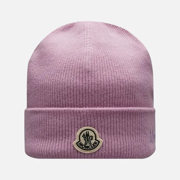 moncler pink knit beanie hat - KITH-SHOP