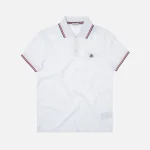 moncler short sleeve polo shirt white - KITH-SHOP