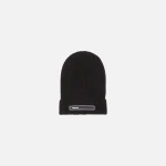 moncler tricot knit beanie hat black - KITH-SHOP