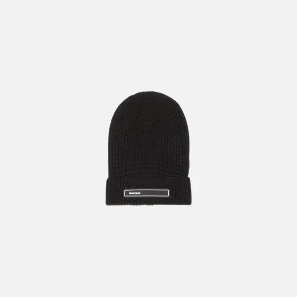 moncler tricot knit beanie hat black - KITH-SHOP