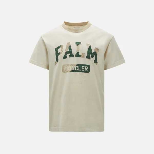 moncler x palm angels white collaboration tee - KITH-SHOP