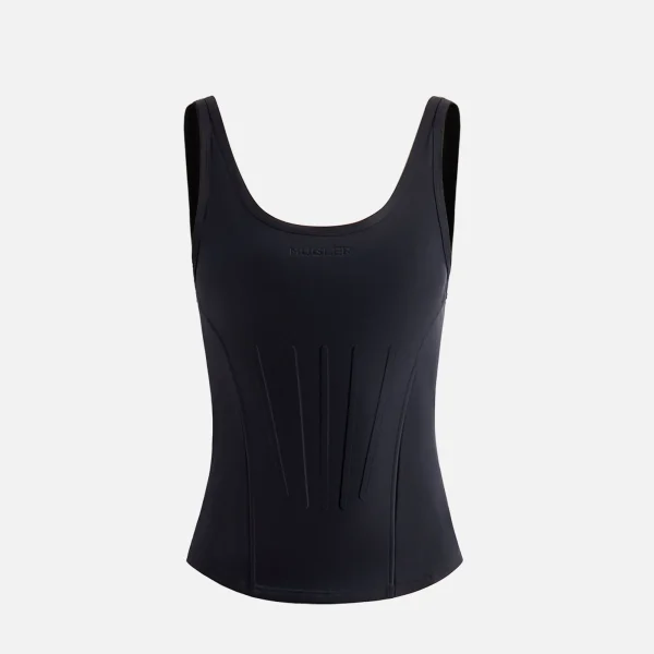 mugler black corset top - KITH-SHOP