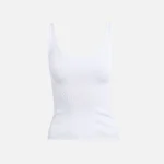 mugler white ribbed tank top - KITH-SHOP