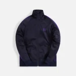 navy polyester track jacket smooth fabric stylish design - KITH-SHOP