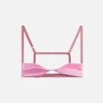 nensi dojaka pink satin double petal design bra - KITH-SHOP