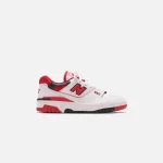 new balance 550 sneakers white with team red accents - KITH-SHOP