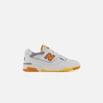 new balance 550 white vibrant orange sneakers - KITH-SHOP