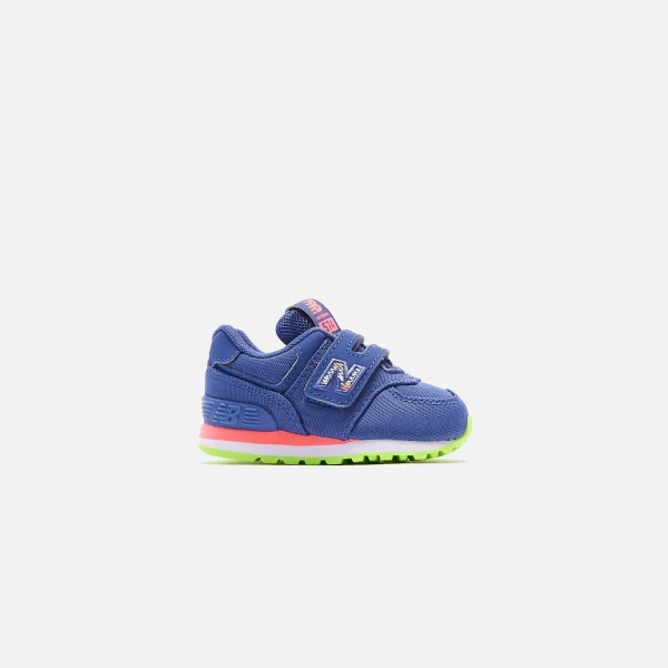 new balance 574 infant shoes navy with pink accents - KITH-SHOP