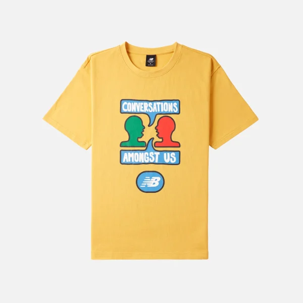 new balance conversations amongst us yellow graphic tee - KITH-SHOP