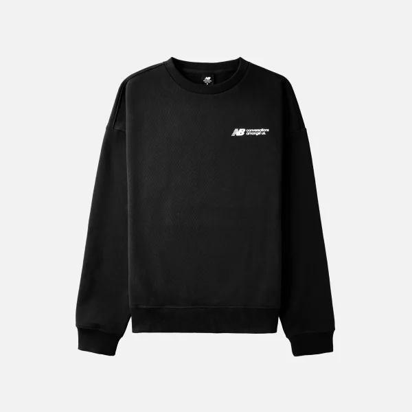 new balance made in usa black conversations amongst us crew sweatshirt - KITH-SHOP